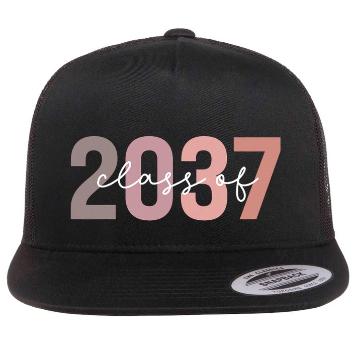 Class Of 2037 Grow With Me First Day Of School Graduation Flatbill Hat