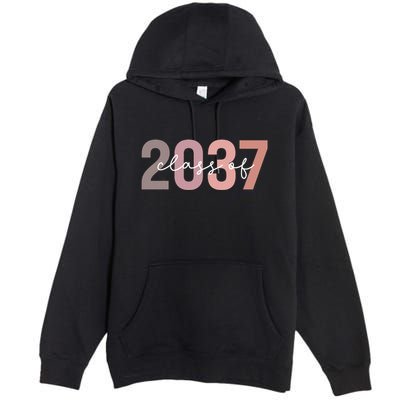 Class Of 2037 Grow With Me First Day Of School Graduation Premium Pullover Hoodie
