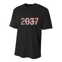 Class Of 2037 Grow With Me First Day Of School Graduation Youth Performance Sprint T-Shirt