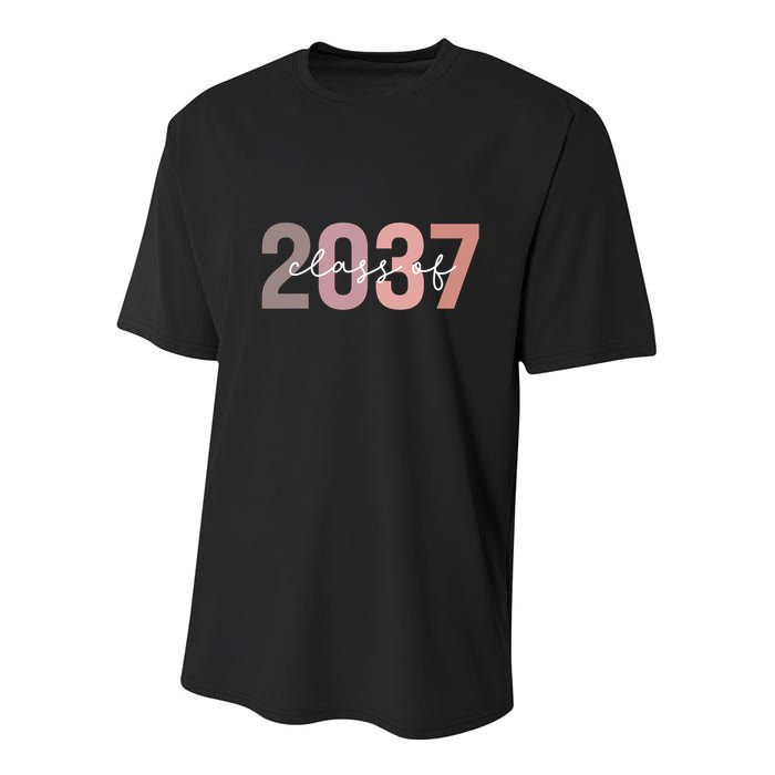 Class Of 2037 Grow With Me First Day Of School Graduation Youth Performance Sprint T-Shirt
