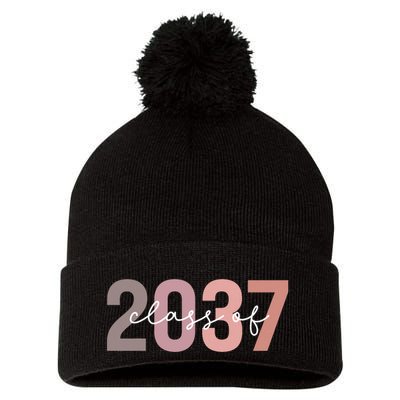 Class Of 2037 Grow With Me First Day Of School Graduation Pom Pom 12in Knit Beanie