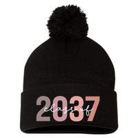 Class Of 2037 Grow With Me First Day Of School Graduation Pom Pom 12in Knit Beanie