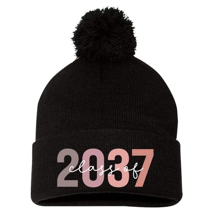 Class Of 2037 Grow With Me First Day Of School Graduation Pom Pom 12in Knit Beanie
