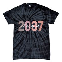 Class Of 2037 Grow With Me First Day Of School Graduation Tie-Dye T-Shirt
