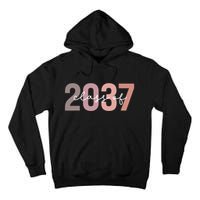 Class Of 2037 Grow With Me First Day Of School Graduation Tall Hoodie
