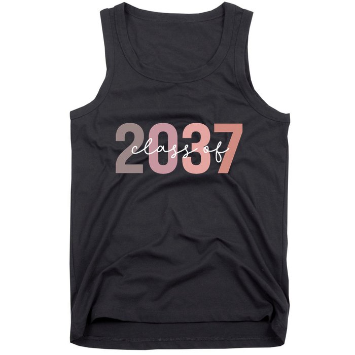 Class Of 2037 Grow With Me First Day Of School Graduation Tank Top