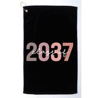 Class Of 2037 Grow With Me First Day Of School Graduation Golf Towel