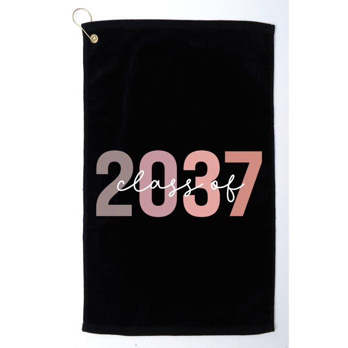 Class Of 2037 Grow With Me First Day Of School Graduation Golf Towel