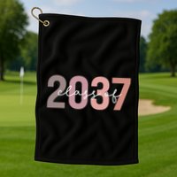 Class Of 2037 Grow With Me First Day Of School Graduation Golf Towel