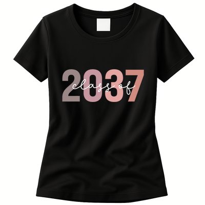 Class Of 2037 Grow With Me First Day Of School Graduation Womens T-Shirt