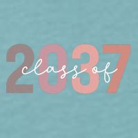 Class Of 2037 Grow With Me First Day Of School Graduation Sueded Cloud Jersey T-Shirt
