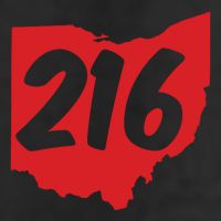 Cleveland Ohio 216 Area Code 7 Panel Mesh Trucker Snapback Hat