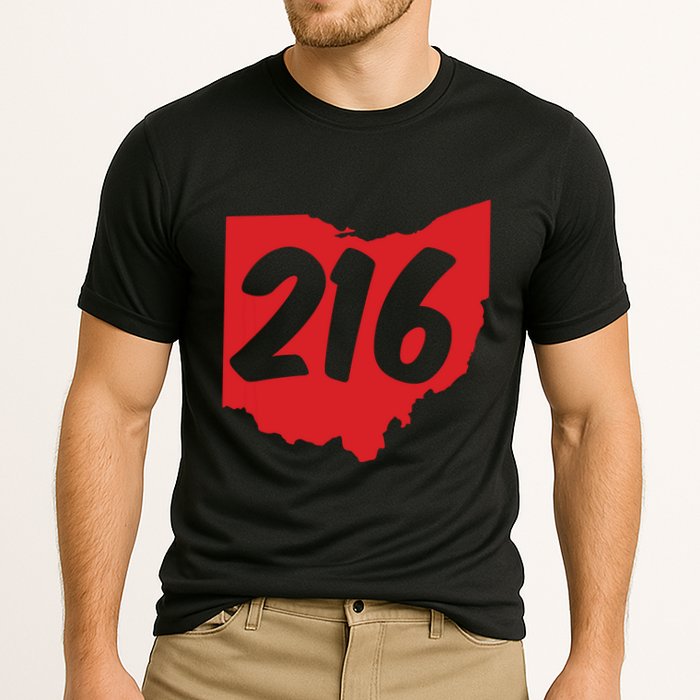 Cleveland Ohio 216 Area Code Cooling Performance Crew T-Shirt