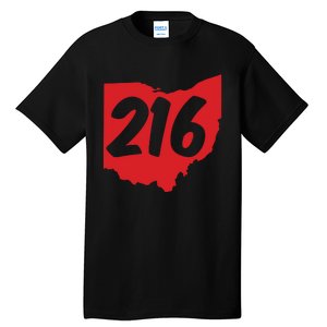 Cleveland Ohio 216 Area Code Tall T-Shirt