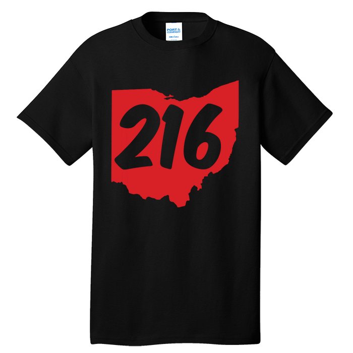 Cleveland Ohio 216 Area Code Tall T-Shirt