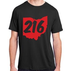 Cleveland Ohio 216 Area Code Adult ChromaSoft Performance T-Shirt