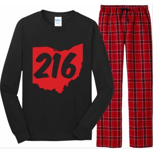 Cleveland Ohio 216 Area Code Long Sleeve Pajama Set