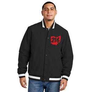 Cleveland Ohio 216 Area Code Insulated Varsity Jacket