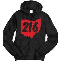 Cleveland Ohio 216 Area Code Tie Dye Hoodie