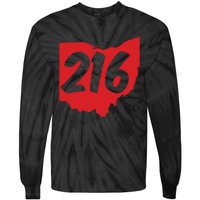 Cleveland Ohio 216 Area Code Tie-Dye Long Sleeve Shirt