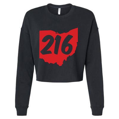 Cleveland Ohio 216 Area Code Cropped Pullover Crew