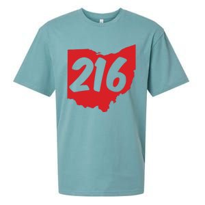 Cleveland Ohio 216 Area Code Sueded Cloud Jersey T-Shirt