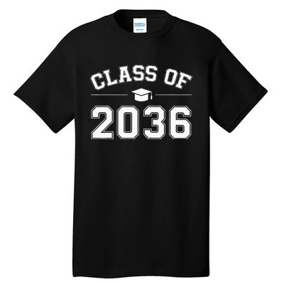 Class Of 2036 Grow With Me First Day Of School Graduation Tall T-Shirt