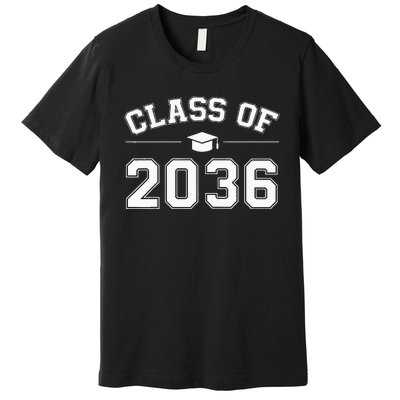 Class Of 2036 Grow With Me First Day Of School Graduation Premium T-Shirt