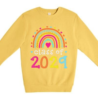 Class Of 2029 Grow With Me First Day Of School Graduation Premium Crewneck Sweatshirt