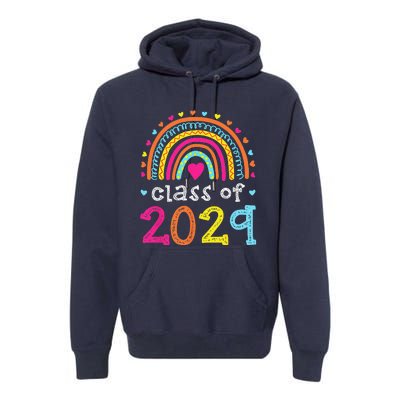 Class Of 2029 Grow With Me First Day Of School Graduation Premium Hoodie