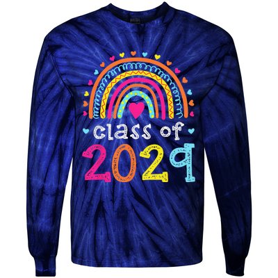 Class Of 2029 Grow With Me First Day Of School Graduation Tie-Dye Long Sleeve Shirt