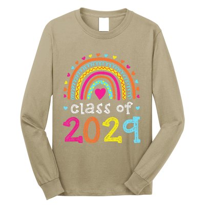 Class Of 2029 Grow With Me First Day Of School Graduation Long Sleeve Shirt