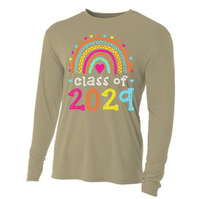 Class Of 2029 Grow With Me First Day Of School Graduation Cooling Performance Long Sleeve Crew