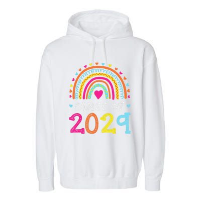 Class Of 2029 Grow With Me First Day Of School Graduation Garment-Dyed Fleece Hoodie