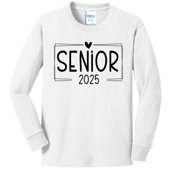 Class Of 2025 Senior 25 High School Graduation Kids Long Sleeve Shirt