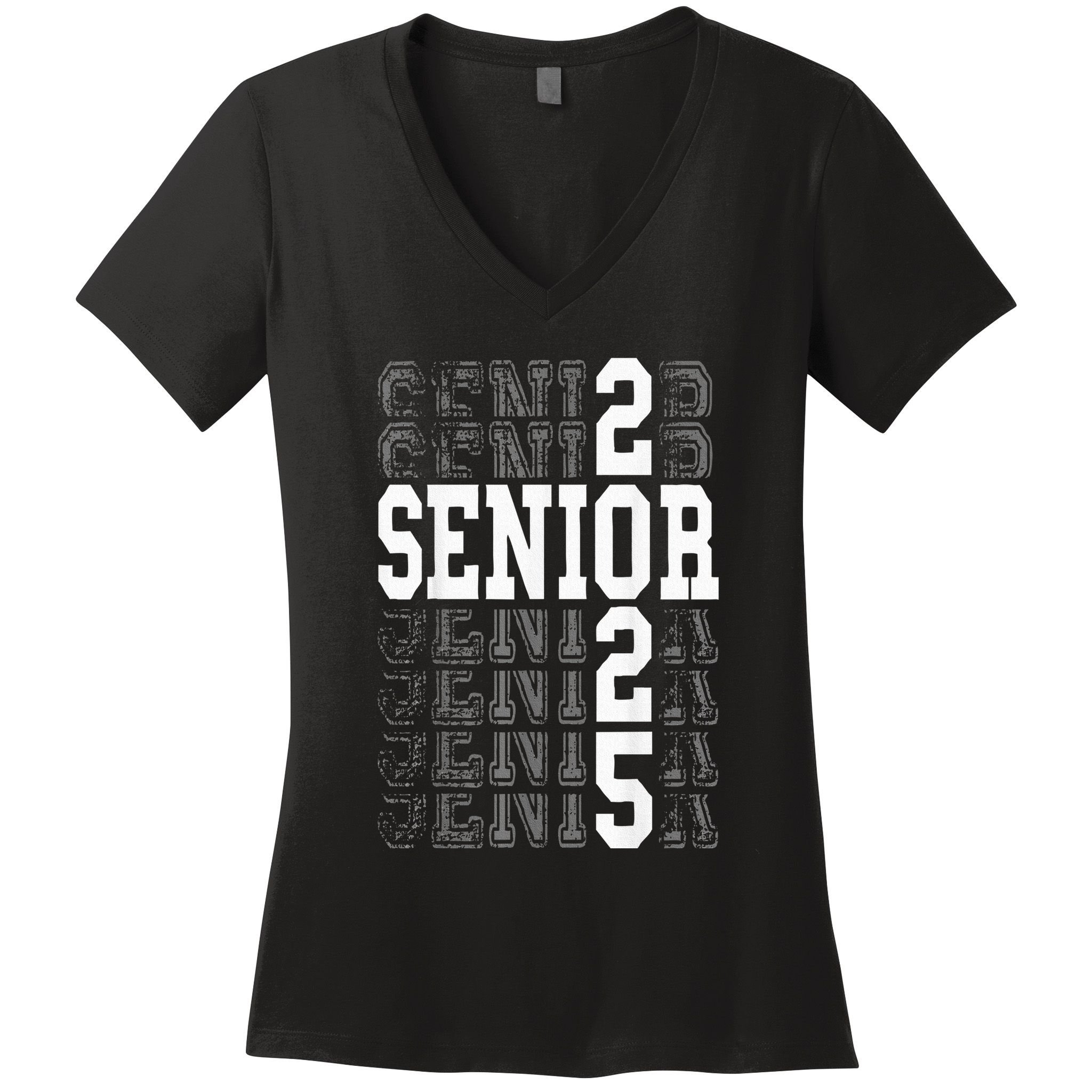 Class Of 2025 Senior 2025 Back To School 2025 Graduation 25 Women's V-Neck T-Shirt