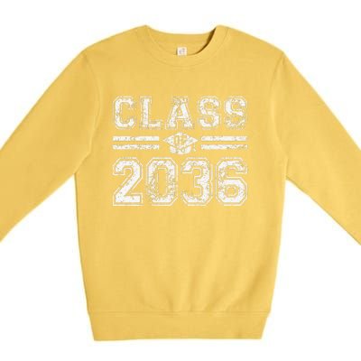 Class Of 2036 Grow With Me Graduation First Day Of School Love Premium Crewneck Sweatshirt