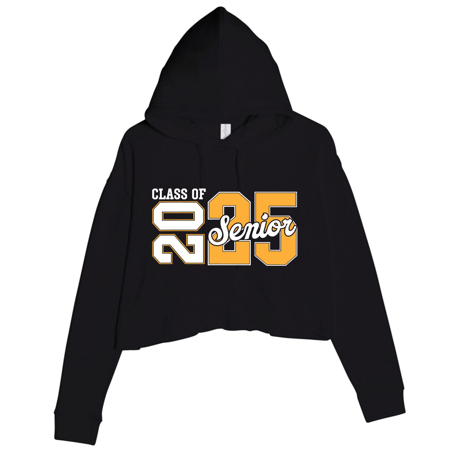 Class Of 2025 Senior 2025 Back To School 2025 Graduation 25 Crop Fleece Hoodie