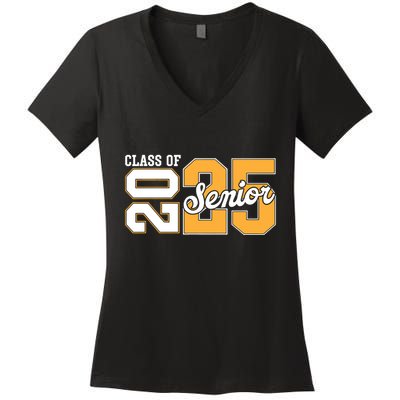 Class Of 2025 Senior 2025 Back To School 2025 Graduation 25 Women's V-Neck T-Shirt