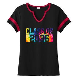 Class Of 2036 Graduation First Day Tie Dye Ladies Halftime Notch Neck Tee