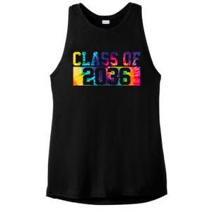 Class Of 2036 Graduation First Day Tie Dye Ladies PosiCharge Tri-Blend Wicking Tank