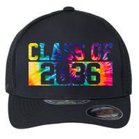 Class Of 2036 Graduation First Day Tie Dye Flexfit Unipanel Trucker Cap