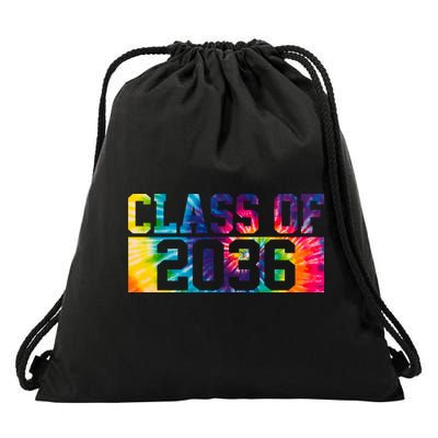 Class Of 2036 Graduation First Day Tie Dye Drawstring Bag
