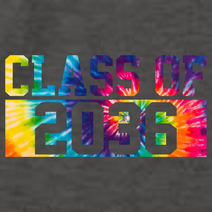 Class Of 2036 Graduation First Day Tie Dye Vector Backpack
