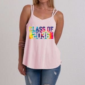 Class Of 2036 Graduation First Day Tie Dye Women's Strappy Tank