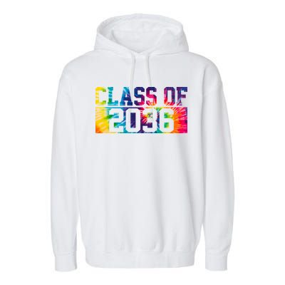 Class Of 2036 Graduation First Day Tie Dye Garment-Dyed Fleece Hoodie