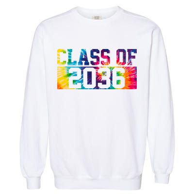 Class Of 2036 Graduation First Day Tie Dye Garment-Dyed Sweatshirt