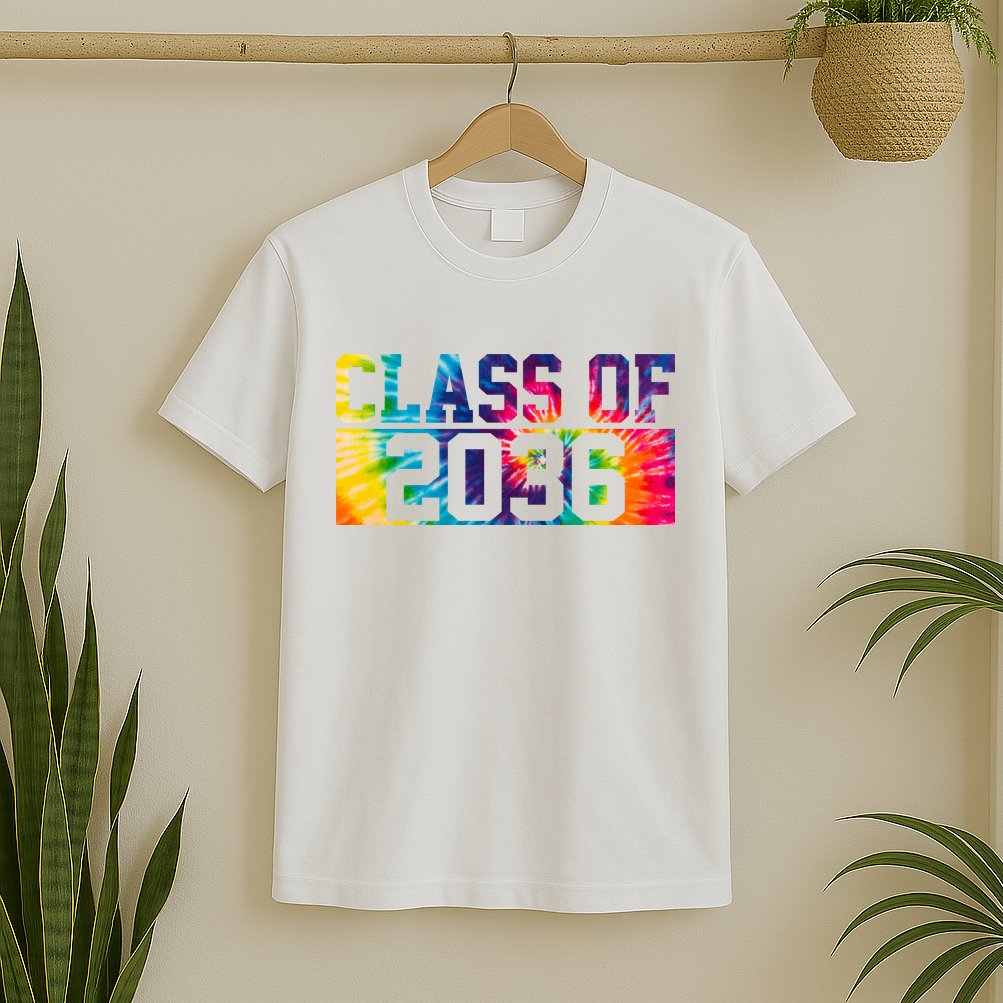 Class Of 2036 Graduation First Day Tie Dye T-Shirt