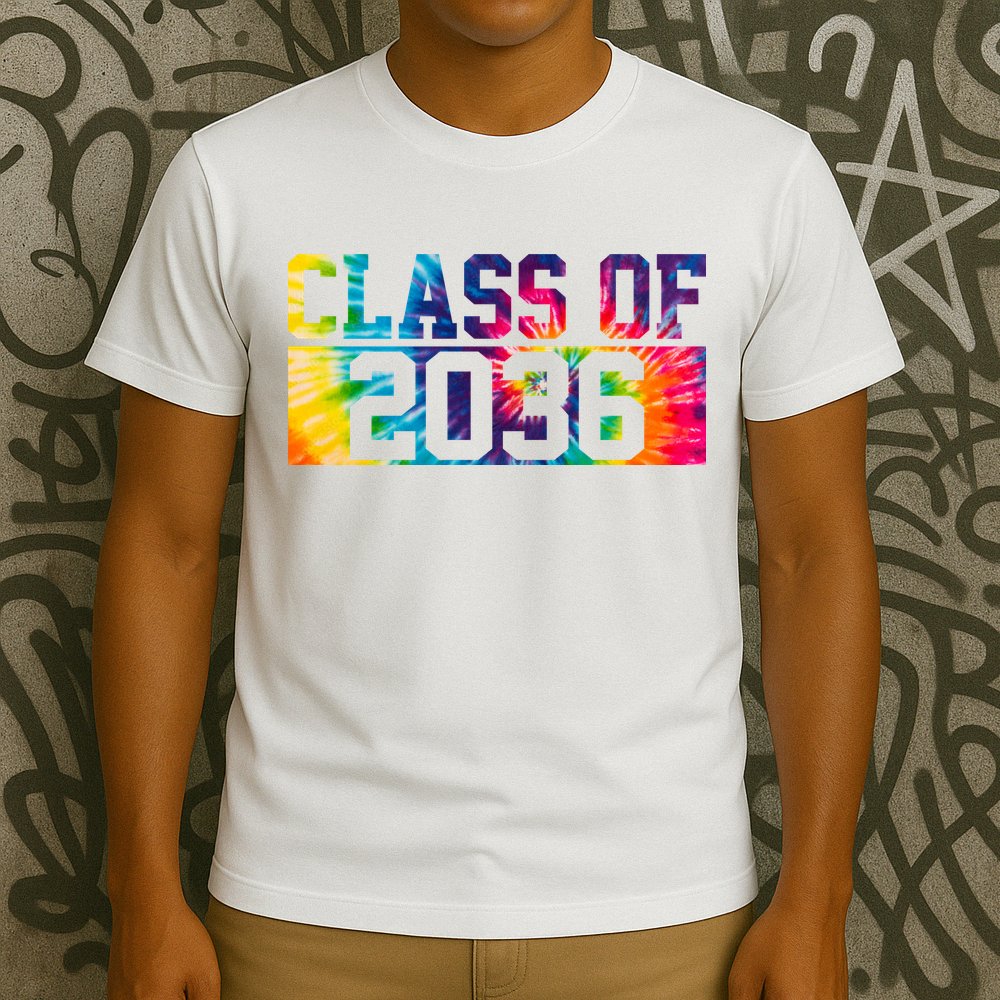 Class Of 2036 Graduation First Day Tie Dye T-Shirt