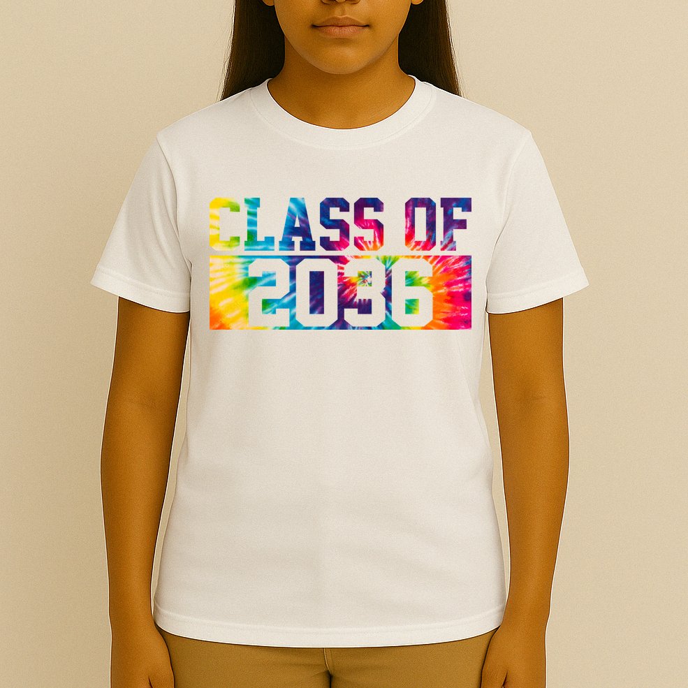 Class Of 2036 Graduation First Day Tie Dye T-Shirt